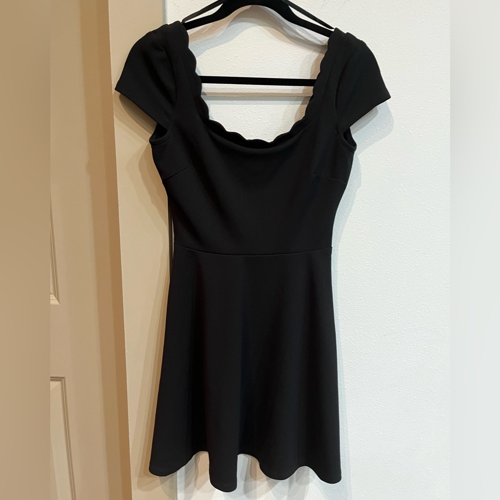 B Darlin Black Scalloped Mini Dress